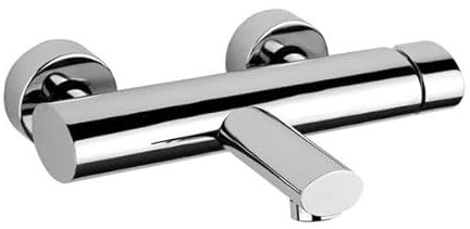 Gessi Ovale, miscelatore monocomando per vasca da bagno, per montaggio a superficie 1/2, con deviatore automatico vasca/doccia, 21513, Colorazione: cromo