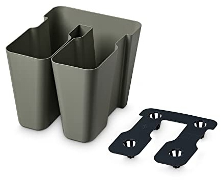 4 x Blumenkasten für Balkongeländer als Sichtschutz oder Rankhilfe, Array-Planter, Quarzgrau, 4 Liter, mit Wasserspeicher