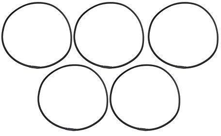 Yibuy Grande fascia elastica rotonda nera per microfono audio Shock Mount Set di 5