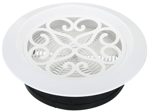 PATIKIL Rejilla de Ventilación Redonda de 8 Pulgadas Difusor de Techo Ajustable con Cubierta de Rejilla de Ventilación Abs y Pantalla para Baño Cocina Sala de Estar Blanco