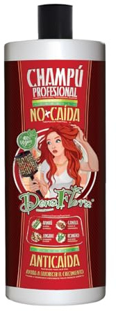 Champú Anticaída NO+CAÍDA Dona Flora – Fortalece la Raíz, Reduce la Caída y Estimula el Crecimiento del Cabello – Con Biotina y Activos Naturales – Sin Sulfatos ni Parabenos – 1000ml