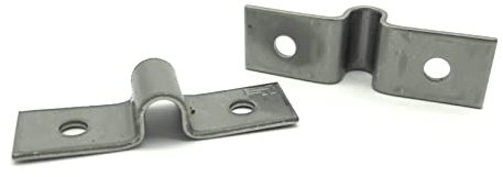 Halterung für 6mm Stab Doppelstammattenzaun Pfosten Befestigung Spanndraht Maschendraht Zaun 25 Stück (Nummer 4 mit 5mm Loch)