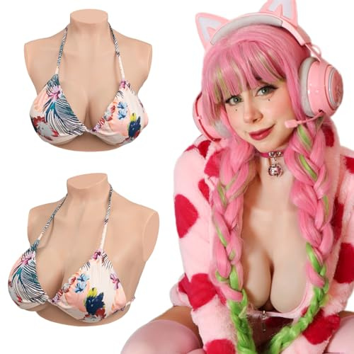 KUMIHO Silikon Brüste Crossdresser Brüste Realistisch Künstliche Brüste für Crossdresser Mastektomie Silikon Filler C Cup Elfenbein
