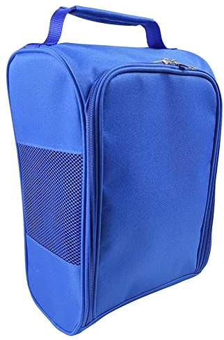 Golf-Schuhtasche für Reisen, mit Reißverschluss, Sportschuhtasche mit Belüftung für Socken-Tees, tragbare Sportschuh-Aufbewahrungstasche, Golf-Schuhtasche, blau