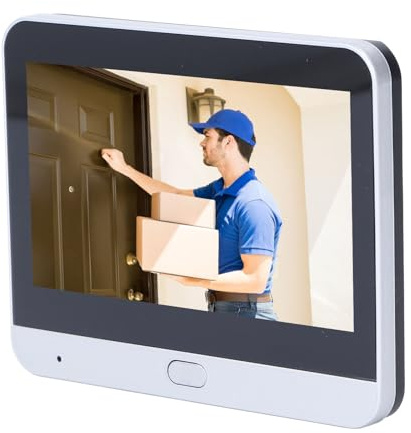 Caméra Judas de Porte avec écran de 4,3 Pouces, Caméra Judas de Détection de Mouvement PIR 2MP 1080p pour Porte D'appartement, Caméra de sécurité Intelligente Vision Nocturne