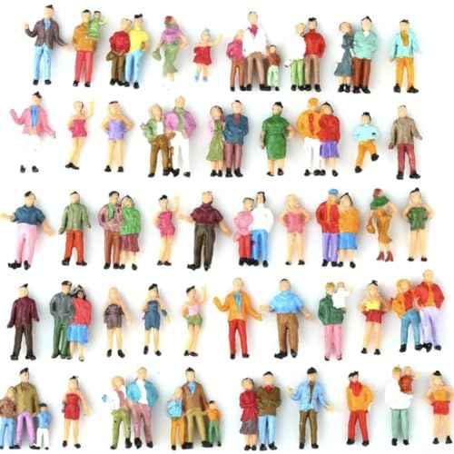 Detaillierte Modellfiguren für Zug, Eisenbahn, Dioramen, verschiedene Farben