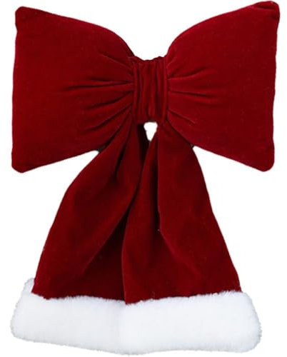 Ericetion Weihnachtsschleife, Große Rote Weiche Schleife, Weihnachtlicher Dekorativer Weihnachtsbaumschmuck, Weihnachtsdekoration Zum Aufhängen, Für Drinnen Und Draußen, Weihnachtsdekoration