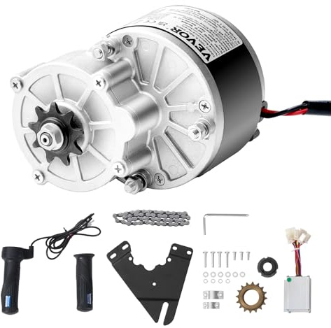 VEVOR Kit Motore Elettrico Senza Spazzole 250 W Motore Elettrico 24 V 2700 Giri/min con Regolatore di Velocità Aggiornato e Kit Impugnatura Acceleratore per Go Kart, Bici Elettrica, Moto, Scooter