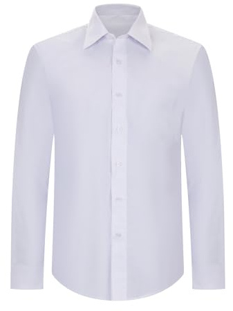 MISEMIYA - Camisa Camarero Hombre con Mangas LARGAS - Uniforme HOSTELERIA para Hombre - 8734 - M, Blanco
