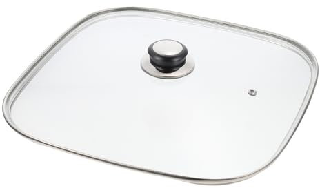 KICHOUSE Tapa De Olla Cuadrada Resistente Al Calor Con Asa Aislante Cubierta De Vidrio Anti-grietas Para Batería De Cocina Diseño Multifuncional Para Cocinar Casa