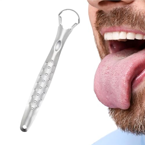 Zungenreiniger Aus Edelstahl – Premium-Zungenreiniger Aus Metall, Mundhygiene-Werkzeug | Zungenschaber, Edelstahl-Zungenreiniger, Metall-Zungenschaber, Werkzeuge Für Die Mundhygiene, Mundgeruch-Entfer