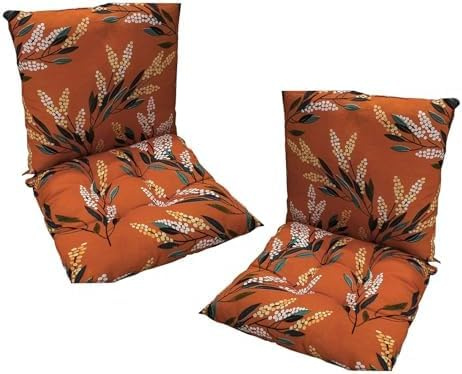 ZGantrix 2er Set Niedriglehner Auflagen Set Stuhlauflage 40 * 80cm Sitzkissen Niederlehner Gartenstühle Sitzauflagen Stuhlkissen Abnehmbarem Rückenlehne Auflage40*80CM(2 Pieces) Anti-Slip(d)