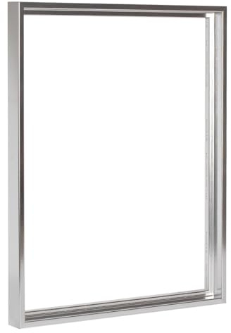 Schattenfugenrahmen Lamia 30x100cm Silber poliert Selbstmontage Bausatz DIY