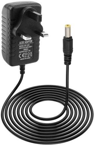 12V 2A Power Supply Adapter for LED Strip Lights, AC/DC 12V 2A Converter Adapter Transformer with 5.5mm x 2.1mm Jack, Wall Charger with 1M Cable for CCTV Camera Router Audio Video