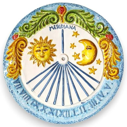 Meridiana in ceramica Caltagirone, due opzioni misura (1Unità) decori a ril