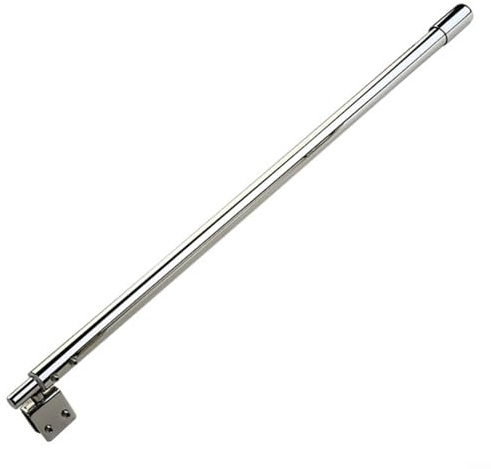 GANCEI Pince de fixation fixe pour porte de douche en verre, bras de support réglable de 400 à 600 mm en acier inoxydable chromé (plat)