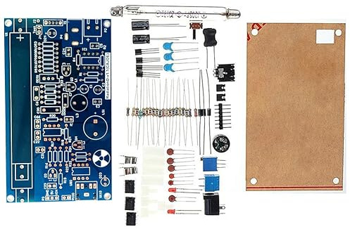 NONDK Fai da Te Assemblare Kit Contatore Geiger Contatore Modulo Rilevatore di Radiazioni Nucleari con Allarme e Luminoso Blu Durevole