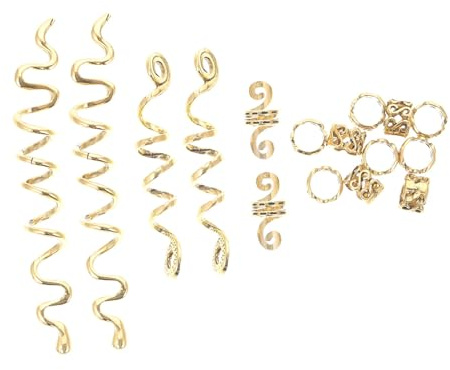 ERINGOGO Dreadlocks Flechtmanschetten zum Einfachen Anbringen 16 Stück aus Zinklegierung Haarringe Haarspangen für Frauen für Tägliches Styling und Partys