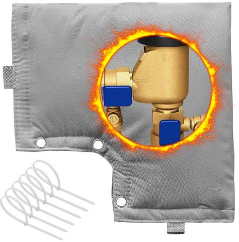 Grifo Protección Invierno, SilverChry Grifo Exterior Antiheladas, Para Protección de Válvulas, Dispositivos de Medición, Reguladores, Contadores de Agua Fría (Gris)