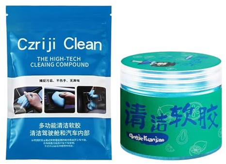 Birtern Car Slime Cleaner Dust Cleaning Gel, Dash Cleaner for Car Interior Deep Reusable Soft Tool Gel Wipes for Auto Gadgets Supplies Keyboard Vent Dashboard Vehicle Interior Cleaning Supplies