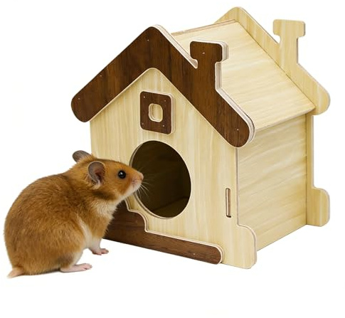 Habitat für Hamster – Spielhaus, lustiges Zubehör für Tiere – Haus für Hamster und Zubehör für Chinchilla-Käfig, für Schlafspiele, Erholung, Rennmäuse, Kaninchen, Igel, Sugar Glider, Kleintiere
