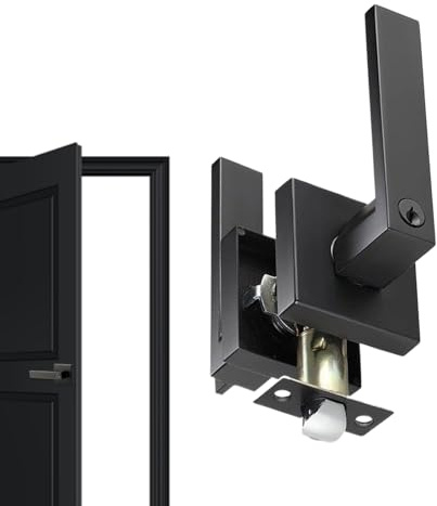 Generico Maniglia per serratura della porta – per privacy interna in lega di alluminio resistente 19x15x6 cm, struttura robusta e durevole | Maniglia per porta con funzione silenziosa per ingresso di