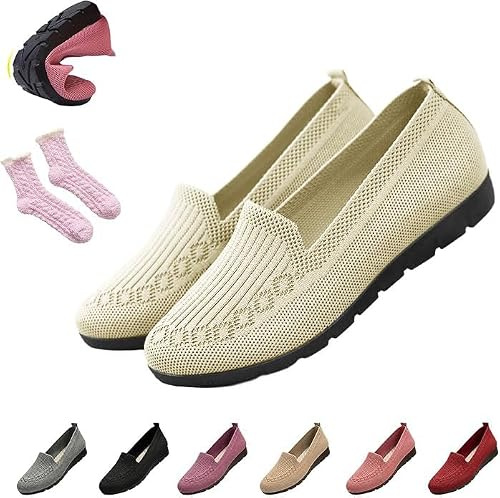 Zapatillas ortopedicas Mujer Verano Zapatillas Verano Mujer Ligeras Ortopedicas Zapatos sin Cordones Antideslizantes Zapato Calzado Fascitis Plantar Caminar Transpirables Sapatos Comodos Deportivas