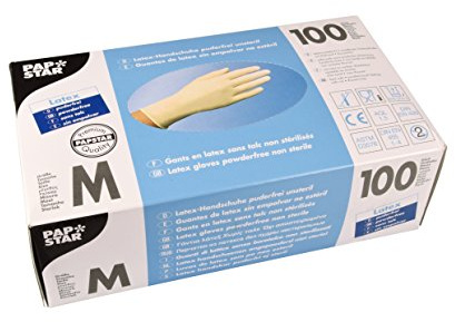 Papstar 12237 Handschuhe, Latex, weiß, 7 x 22 x 12.50 cm