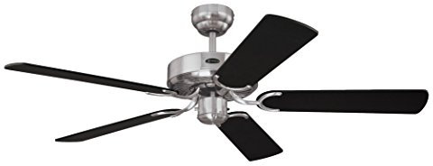 78370 Ventilatore da Soffitto per Interni Cyclone da 132 cm in Nichel Spazzolato