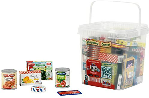Theo Klein 7210 Grande Box garnie de Produits français I Boîtes et conserves pour la Boutique incluses I Jouet pour Enfants à partir de 3 Ans