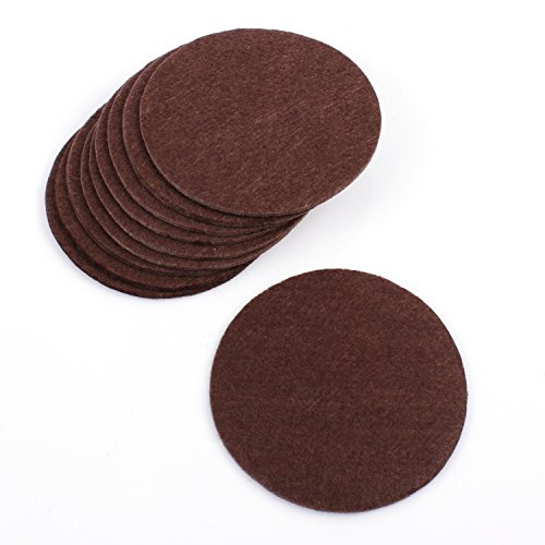 10er Set Glasuntersetzer rund aus Filz in braun (+ weitere Farben) Ø 10cm, Filzuntersetzer edel und elegant für Gläser, Bar und Tisch, auch als Getränkeuntersetzer geeignet