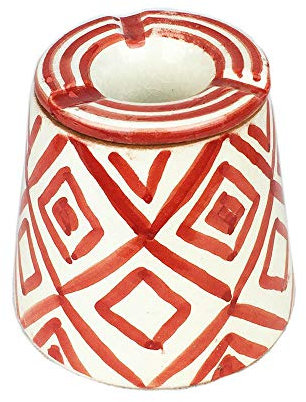 ARTIGIANATO VULCANO Posacenere portacenere Marocchino mangiafumo e Antivento Decorato a Mano