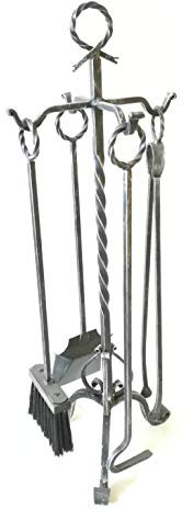 Set per camino - Art. 6427 attrezzi per il camino - Accessori per camino in ferro battuto - Attrezzi da camino