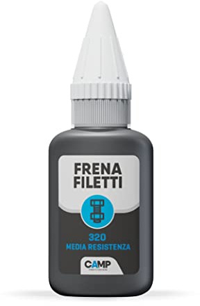 CAMP 320 - Frenafiletti a Media Resistenza Meccanica, Adesivo Frenante per Viti Dadi e Parti Filettate, Frena Filetti ad Azione Sigillante - Evita Allentamenti Dovuti a Urti e Sbalzi Termici, 20 ml