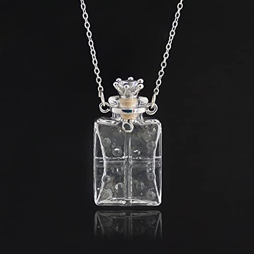 1PC Glass Heart Vial Cremation Pendant Necklace Ash Case Holder Keepsake Necklace Memorial Jewelry Urn Necklace for Ash