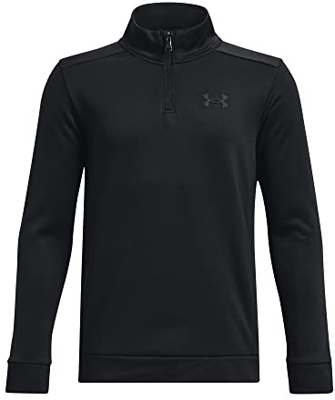 Under Armour Boys Ua Fleece 1/4 Zip Sweatshirt, Black, XL EU