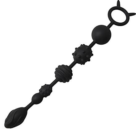 Jomyu AnalKugeln softe Liebeskugeln für effektives Training der Vaginalmuskulatur und des Beckenbodens,Analplug Lustkugeln mit Rückholschlaufe für Männer und Frauen AnalKugelkette (S)