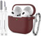 R-fun Compatible with AirPods 3rd Generation 2021 Charging Case Cover, Soft Silicone Protective Case Compatible with Apple Airpod 3 Gen with Cleaner Kit & Keychain,Wine Red