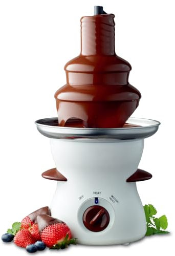 Fuente de Chocolate de 3 Niveles Silvano - Excelente para Amantes del Chocolate, 500 ML, Limpieza Sencilla, Apta para todo Tipo de Chocolate, Calor Ajustable