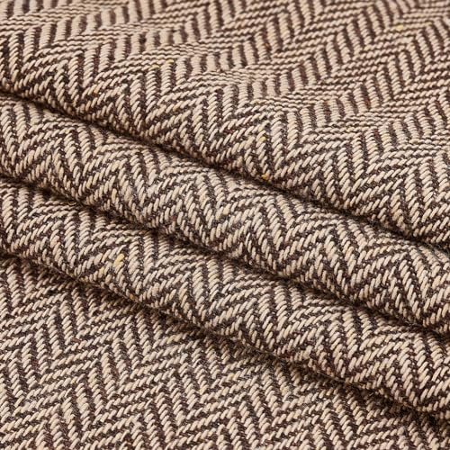 AHANDMAKER Tweed-Stoff Pro Yard, stoff Zum Basteln, Dekorationsstoff Für Polstermöbel, Tweedstoff Für Bekleidungsaccessoires, PapayaPeitsche (106 x 152cm)