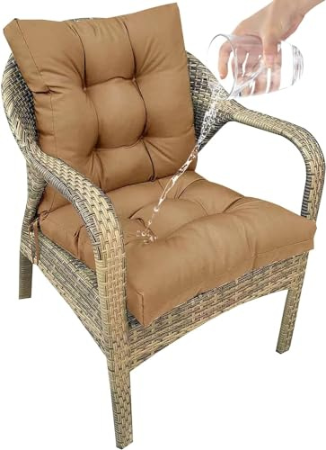 uyeoco Stuhlauflage Gartenstuhl Auflage Stuhlkissen mit Rückenlehne Garten Grün/Blau Outdoor/Indoor Polster für Niedriglehner Gartenstuhl Auflage Sitzkissen (Color : 6#, Size : 106X53CM)