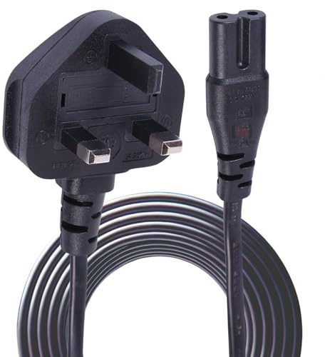 Figure 8 C7 UK Power Cable for Xbox X Series PS5 TV 5m Black