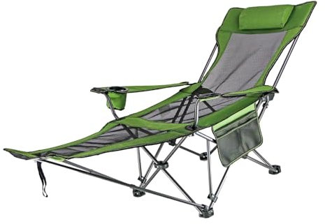 TLTDSMYF Campingstuhl Liegestuhl Hocker mit Getränkehalter Klappstuhl für Rasen Sport Terrasse