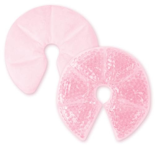 AOGOE 3-in-1 Breast Cooling Gel Pads, 2 Pack Hot & Cold Breastfeeding Gel Pads, Breast Feeding Essentials Reusable Gel Cooling Pad, Postpartum Essentials, for Nursing & Nipples Pain Relief, Mastitis
