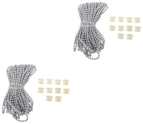 VOSAREA 2sets Roller Curtain Bead Rope Beaded Chain Cord Replacement Pull Chain for Ceiling Fan and Blinds