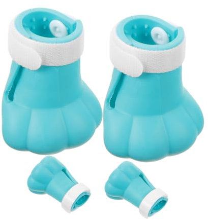 FONDOTIN 4pièces Silicone pour Chats Bottes De Ajustables pour Toilettage Et Bain Couverture Antidérapante pour Pattes De Chat