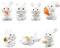 BOOSHMall 7 PCS Mini Coniglietto Pasquale, Statua Coniglio da Giardino in Resina, Mini Coniglietto Decorazioni per Fai da te, Decorazione per Feste di Pasqua