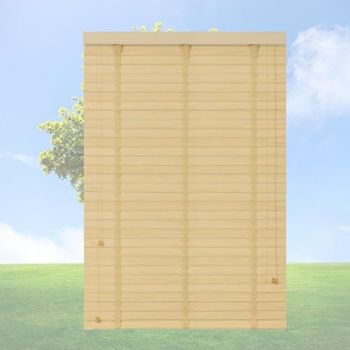 Holzjalousie 50mm lamellen Horizontale Jalousien Venezianische Jalousie Verdunkelungs Jalousette nach Maß W 25~160cm × H 60~280cm Privatsphäre Jalousien Für Fenster(Wood Color)