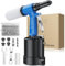 Kit Pistola Pneumatica per Rivetti con 500 Rivetti Ciechi in Alluminio da 3/32, 1/8, 5/32, 3/16 Pressione di Trazione della Rivettatrice ad Aria 3097 lbf, Strumento Pneumatico per Industrie Automo