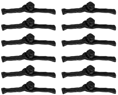 QUARKZMAN Chinesische Knoten Nähen Knöpfe Verschluss, 20 Paare Nähen Knöpfe Verschlüsse für DIY Cheongsam Tang Anzug Umhang Mäntel Brautkostüme Outfit (Schwarz)